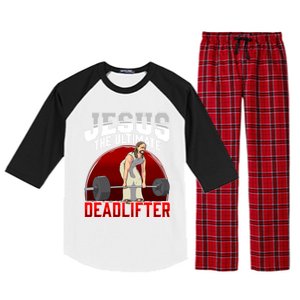 Jesus The Ultimate Deadlifter Meaningful Gift Raglan Sleeve Pajama Set