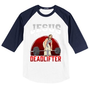 Jesus The Ultimate Deadlifter Meaningful Gift Baseball Sleeve Shirt