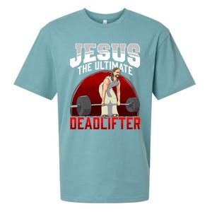 Jesus The Ultimate Deadlifter Meaningful Gift Sueded Cloud Jersey T-Shirt