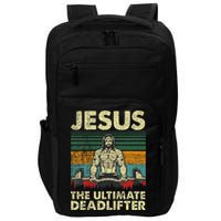 Jesus The Ultimate Deadlifter Funny Christian Workout Jesus Impact Tech Backpack