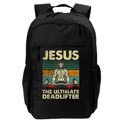 Jesus The Ultimate Deadlifter Funny Christian Workout Jesus Backpack