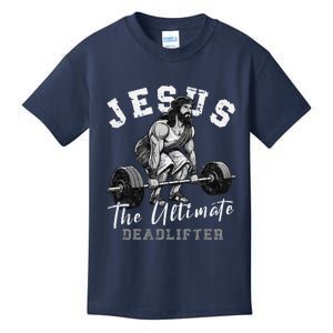 Jesus The Ultimate Deadlifter Funny Christian Workout Gym Kids T-Shirt