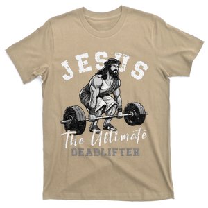 Jesus The Ultimate Deadlifter Funny Christian Workout Gym T-Shirt