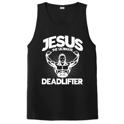 Jesus The Ultimate Deadlifter Workout Christian Gym Great Gift PosiCharge Competitor Tank