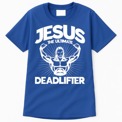 Jesus The Ultimate Deadlifter Workout Christian Gym Great Gift Tall T-Shirt