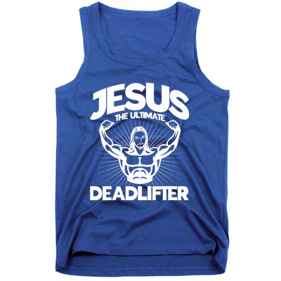 Jesus The Ultimate Deadlifter Workout Christian Gym Great Gift Tank Top