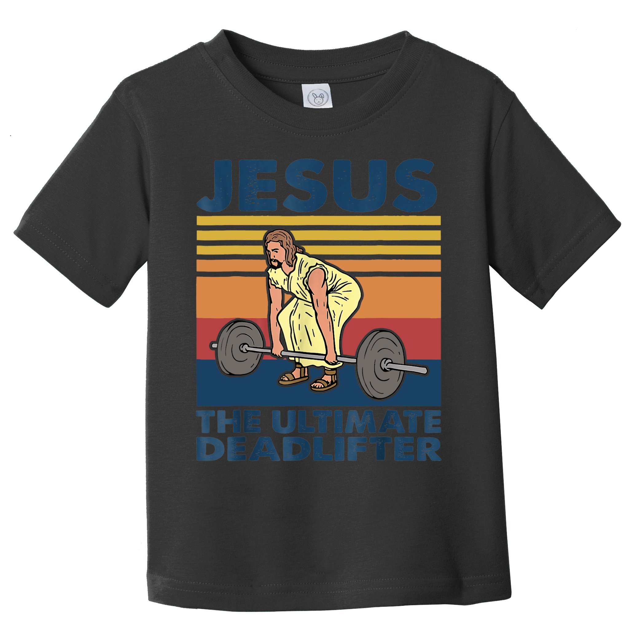 Jesus The Ultimate Deadlifter Funny Vintage Gym Christian Toddler T-Shirt