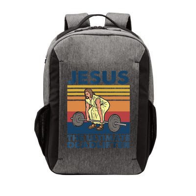 Jesus The Ultimate Deadlifter Funny Vintage Gym Christian Vector Backpack