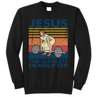 Jesus The Ultimate Deadlifter Funny Vintage Gym Christian Sweatshirt