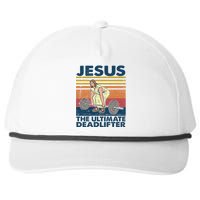 Jesus The Ultimate Deadlifter Funny Vintage Gym Christian Snapback Five-Panel Rope Hat