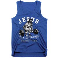 Jesus The Ultimate Deadlifter Funny Christian Workout Gym Tank Top