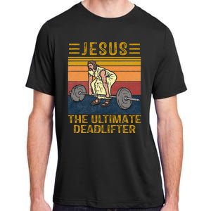 Jesus The Ultimate Deadlifter Weights Gym Fitness Athlete Adult ChromaSoft Performance T-Shirt