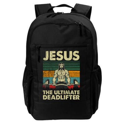 Jesus The Ultimate Deadlifter Funny Christian Workout Jesus Gift Backpack