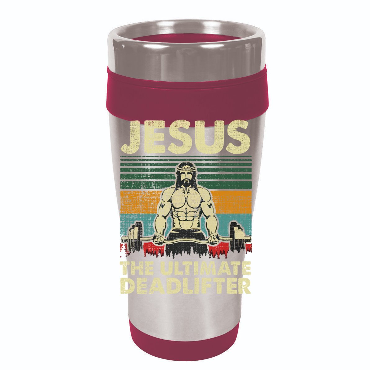 Jesus The Ultimate Deadlifter Funny Christian Workout Jesus Gift Women's Crop Top Tee