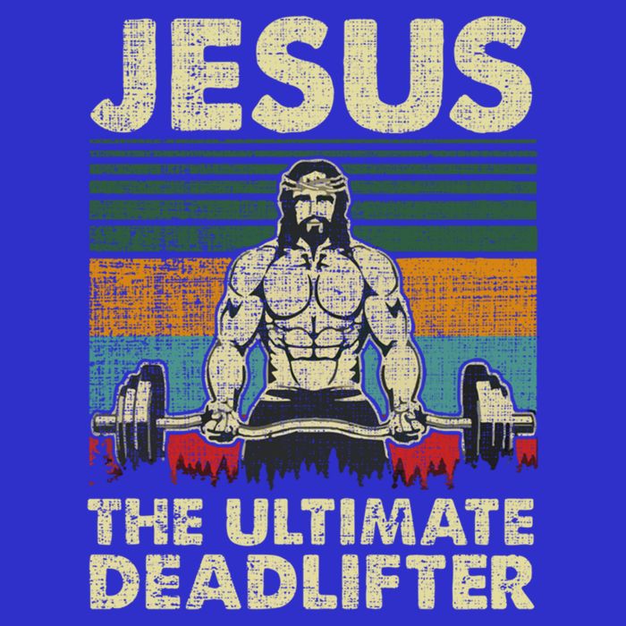 Jesus The Ultimate Deadlifter Funny Christian Workout Jesus Gift 16 in Basic Backpack