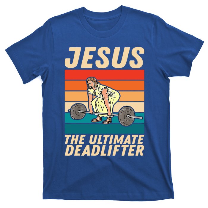 Jesus The Ultimate Deadlifter Funny Vintage Gym Christian Gift T-Shirt