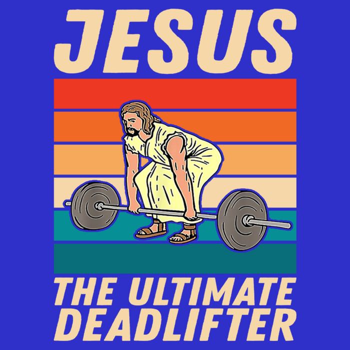 Jesus The Ultimate Deadlifter Funny Vintage Gym Christian Gift T-Shirt