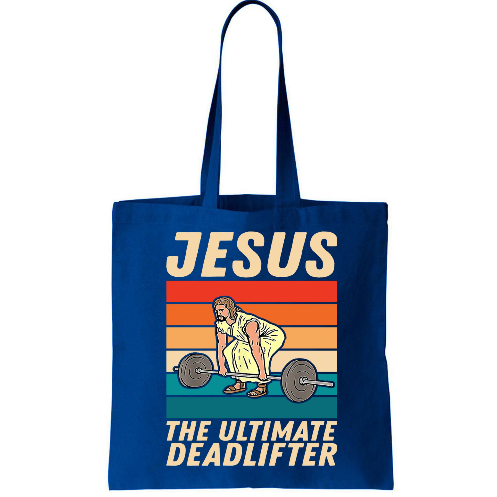 Jesus The Ultimate Deadlifter Funny Vintage Gym Christian Gift Bag