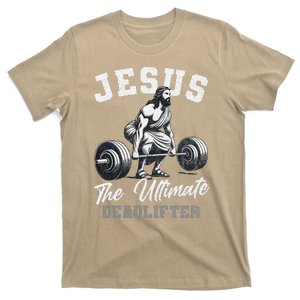 Jesus The Ultimate Deadlifter Funny Christian Gym Christmas T-Shirt