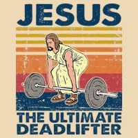 Jesus The Ultimate Deadlifter Funny Christian Gym Drawstring Bag