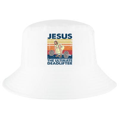 Jesus The Ultimate Deadlifter Funny Christian Gym Cool Comfort Performance Bucket Hat