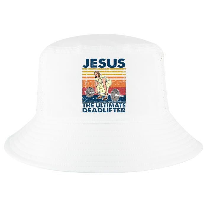 Jesus The Ultimate Deadlifter Funny Christian Gym Cool Comfort Performance Bucket Hat