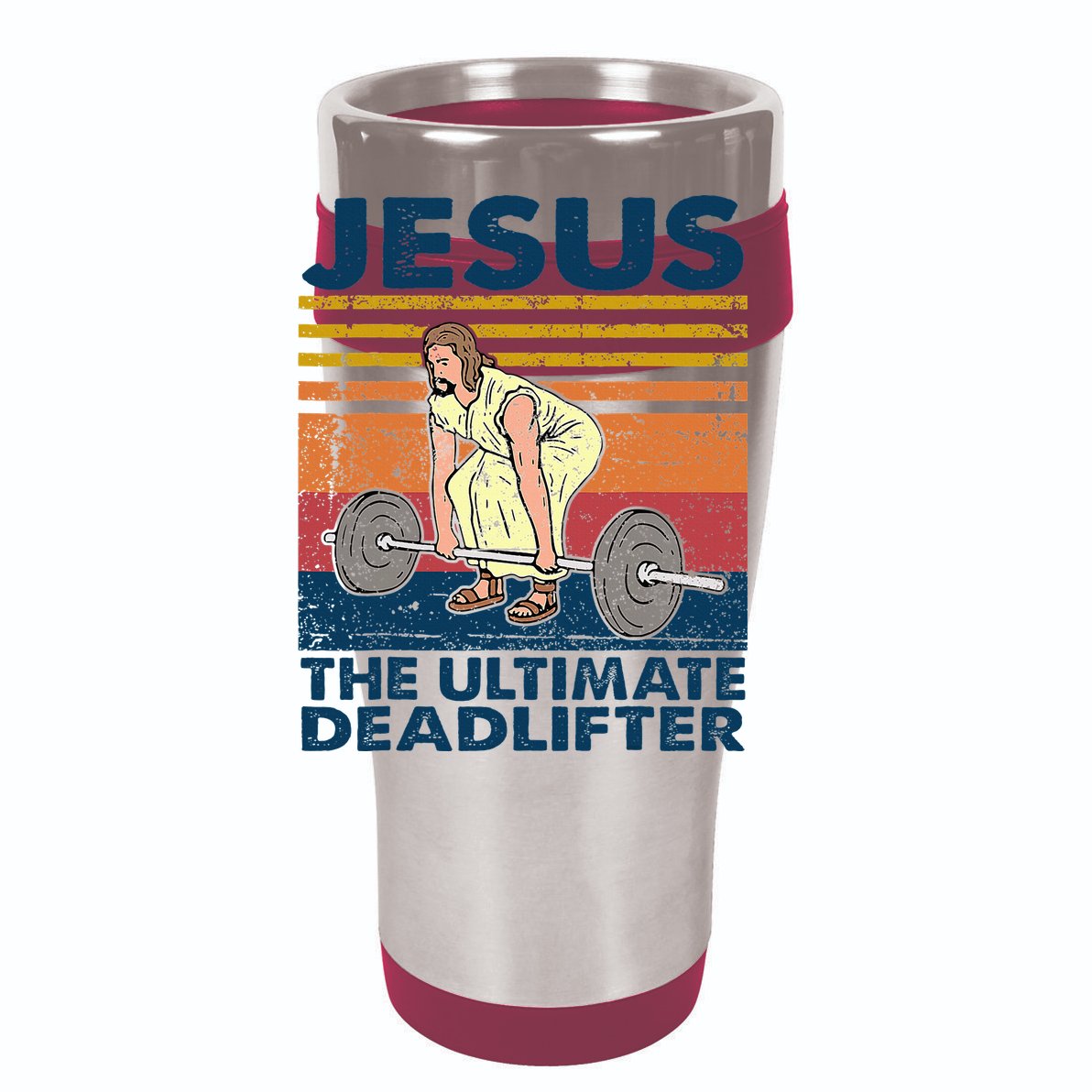 Jesus The Ultimate Deadlifter Funny Christian Gym Cooling Performance Crew T-Shirt