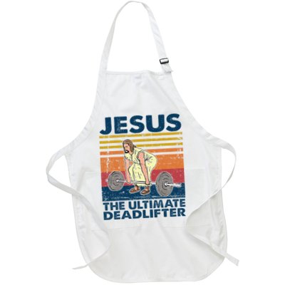 Jesus The Ultimate Deadlifter Funny Christian Gym Apron