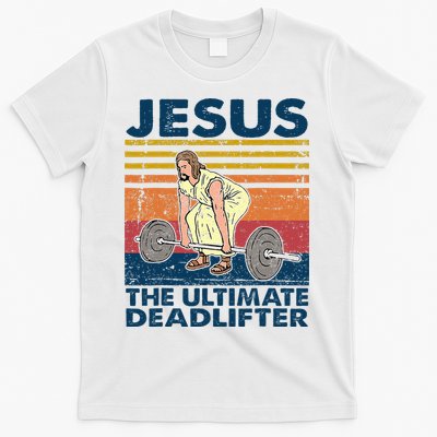 Jesus The Ultimate Deadlifter Funny Christian Gym T-Shirt