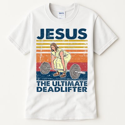 Jesus The Ultimate Deadlifter Funny Christian Gym Tall T-Shirt