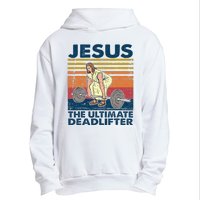 Jesus The Ultimate Deadlifter Funny Christian Gym Urban Pullover Hoodie