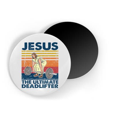 Jesus The Ultimate Deadlifter Funny Christian Gym Magnet