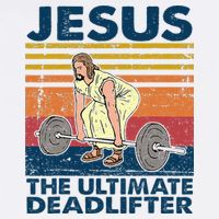Jesus The Ultimate Deadlifter Funny Christian Gym Golf Towel