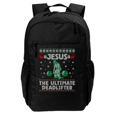 Jesus The Ultimate Deadlifter Christmas Ugly Sweater Cool Gift Backpack
