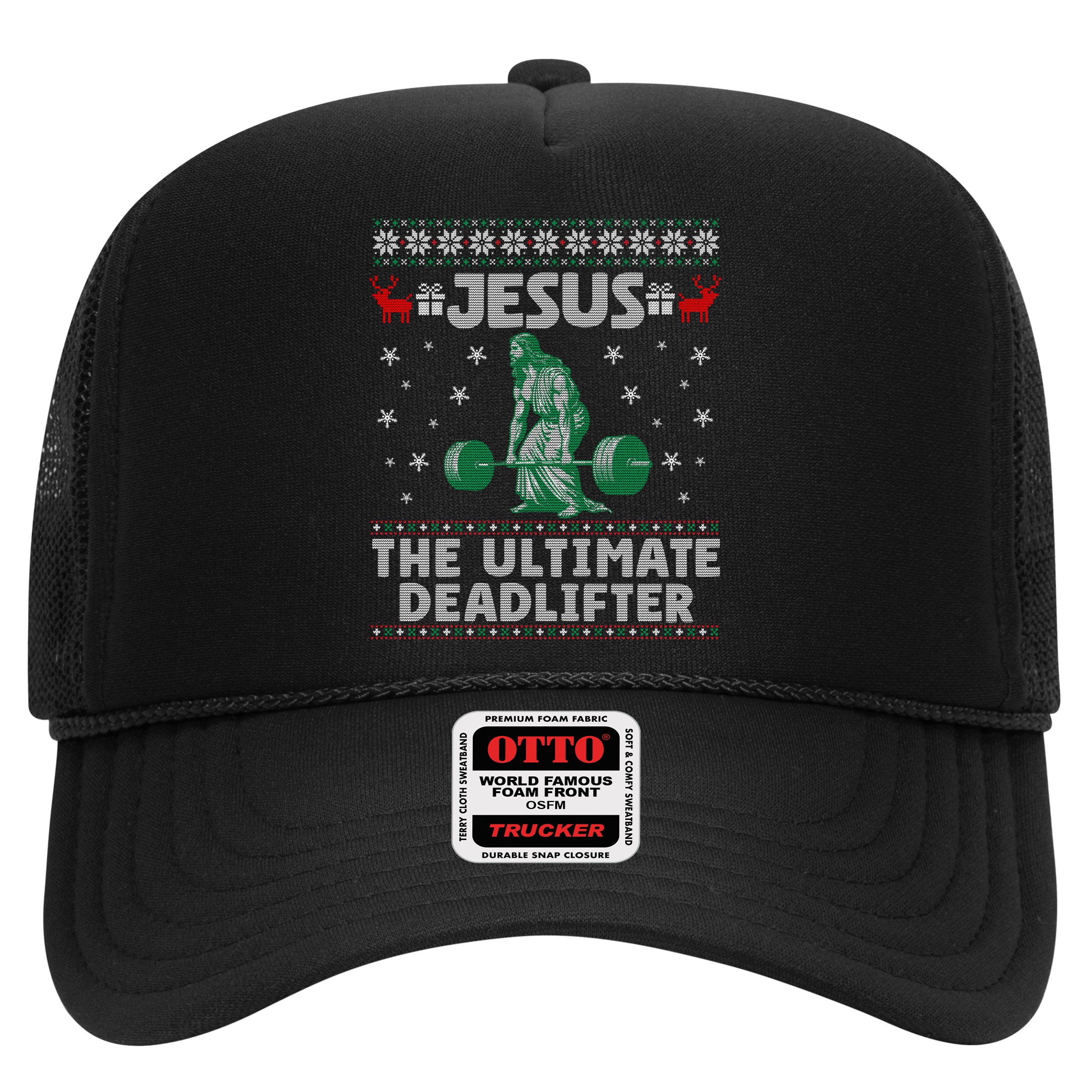 Jesus The Ultimate Deadlifter Christmas Ugly Sweater Cool Gift Hat