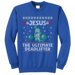 Jesus The Ultimate Deadlifter Christmas Ugly Sweater Cool Gift Sweatshirt