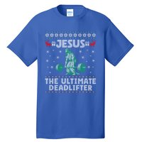 Jesus The Ultimate Deadlifter Christmas Ugly Sweater Cool Gift Tall T-Shirt