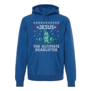 Jesus The Ultimate Deadlifter Christmas Ugly Sweater Cool Gift Premium Hoodie