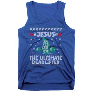 Jesus The Ultimate Deadlifter Christmas Ugly Sweater Cool Gift Tank Top