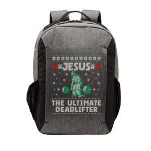 Jesus The Ultimate Deadlifter Christmas Ugly Sweater Cool Gift Vector Backpack