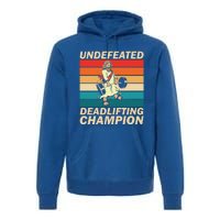 Jesus The Ultimate Deadlifter Funny Vintage Gym Christian Premium Hoodie