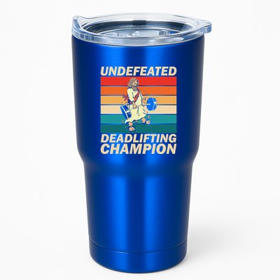 Jesus The Ultimate Deadlifter Funny Vintage Gym Christian Tumbler