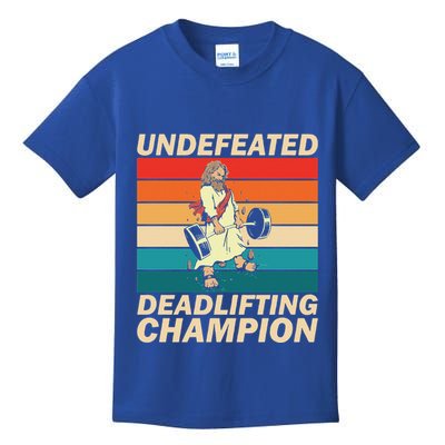 Jesus The Ultimate Deadlifter Funny Vintage Gym Christian Kids T-Shirt