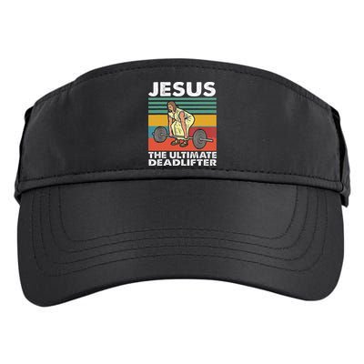 Jesus The Ultimate Deadlifter Funny Jesus Lifting Gym Adult Drive Performance Visor