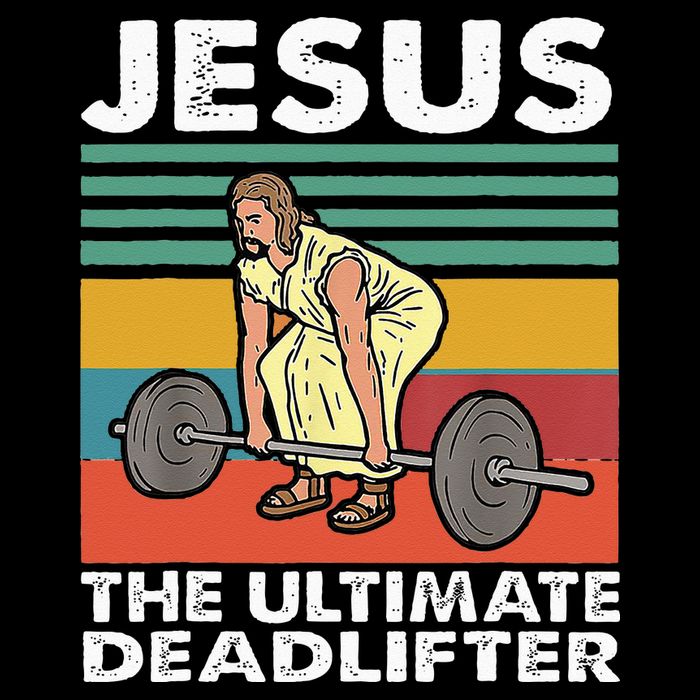 Jesus The Ultimate Deadlifter Funny Jesus Lifting Gym Tie-Dye T-Shirt