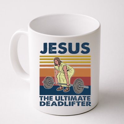 Jesus The Ultimate Deadlifter Funny Gym Bodybuliding Fitness Mug
