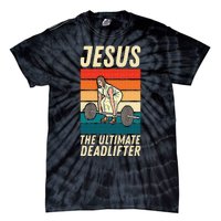 Jesus The Ultimate Deadlifter Funny Vintage Gym Christian Sweat Tie-Dye T-Shirt