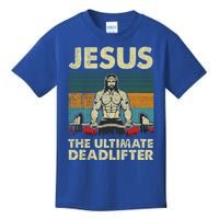 Jesus The Ultimate Deadlifter Funny Christian Workout Jesus Gift Kids T-Shirt