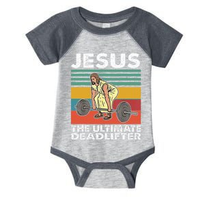 Jesus The Ultimate Deadlifter Funny Jesus Lifting Gym Infant Baby Jersey Bodysuit