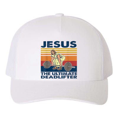 Jesus The Ultimate Deadlift Vintage Gift Yupoong Adult 5-Panel Trucker Hat